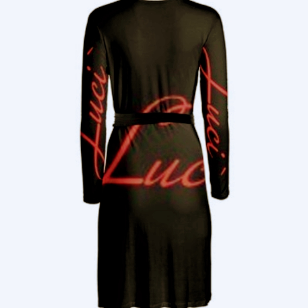 Black Luci Women's wrap dress